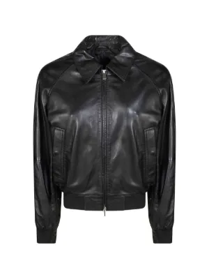 Marc Jacobs レザー ボンバージャケット | ブラック | FARFETCH JP