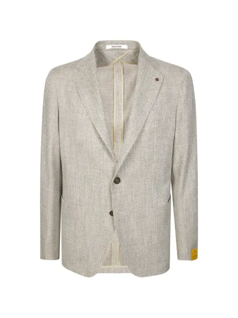 Tagliatore enkeltradet jakke med sildebensmønster