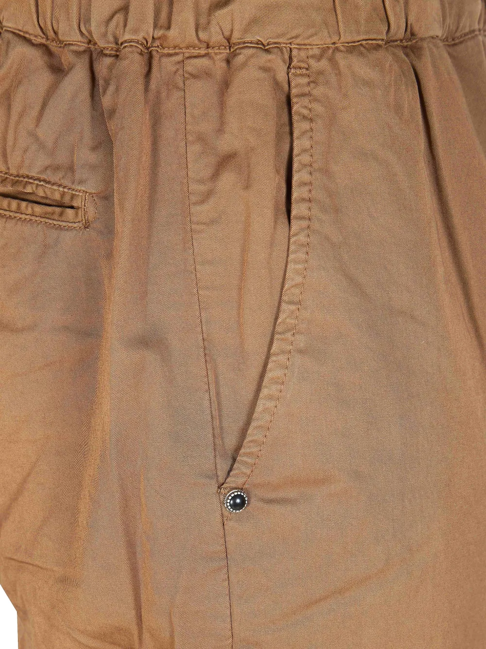 White Sand Gabardine broek met ceintuur Bruin