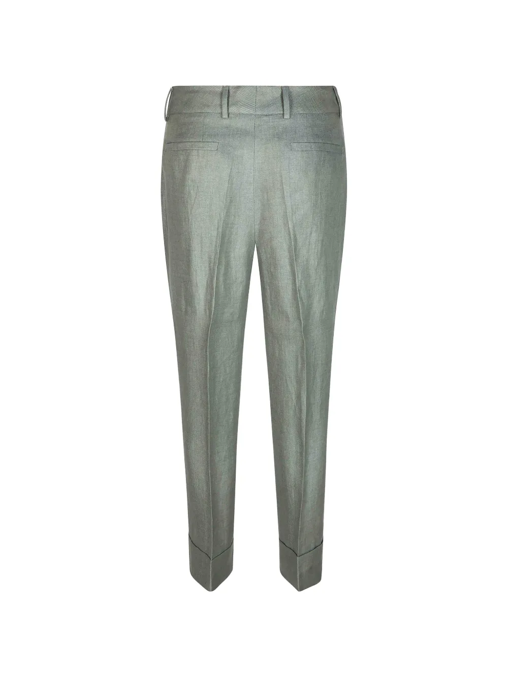 Incotex Arlys pantalon met manchetten Groen