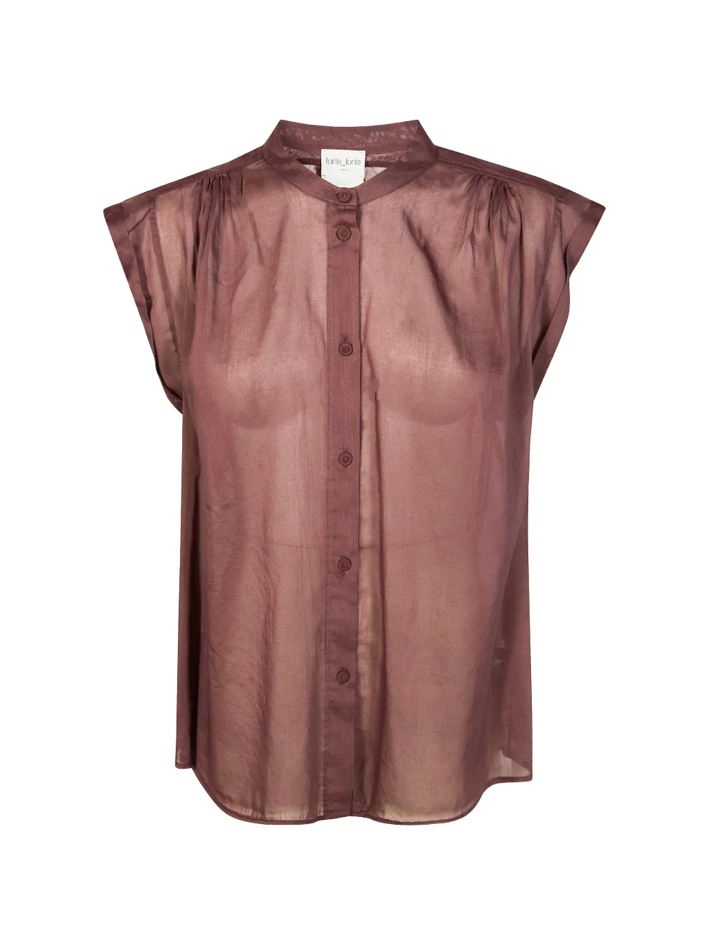 Forte Forte button-up cap-sleeve shirt - Marrone