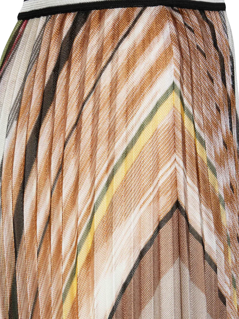  Missoni Jupe Mi-longue à Design Plissé - Blanc 