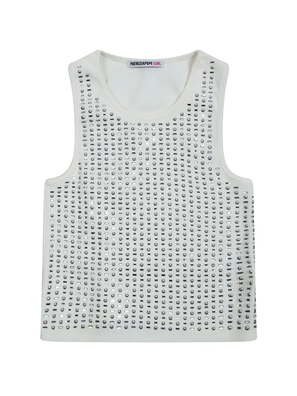 Patrizia Pepe girl embellished tank top - Bianco