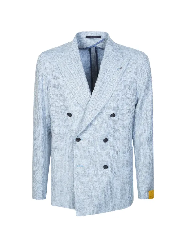 Tagliatore Double-breasted Blazer in Blue