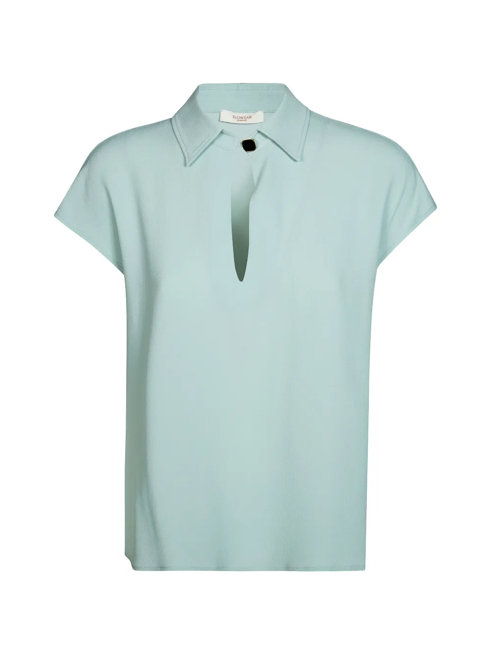 slowear crepe polo top - Verde