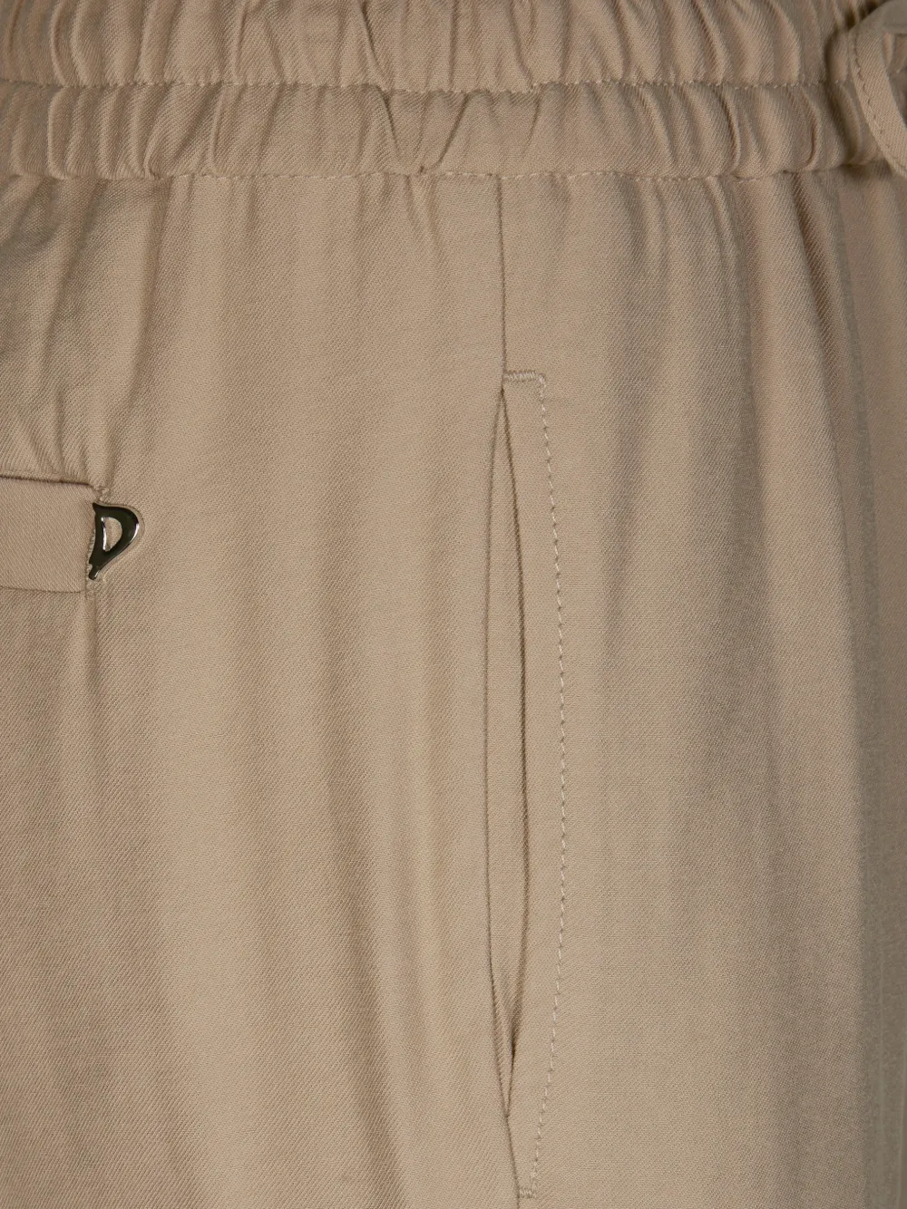 DONDUP Broek met elastische tailleband Beige
