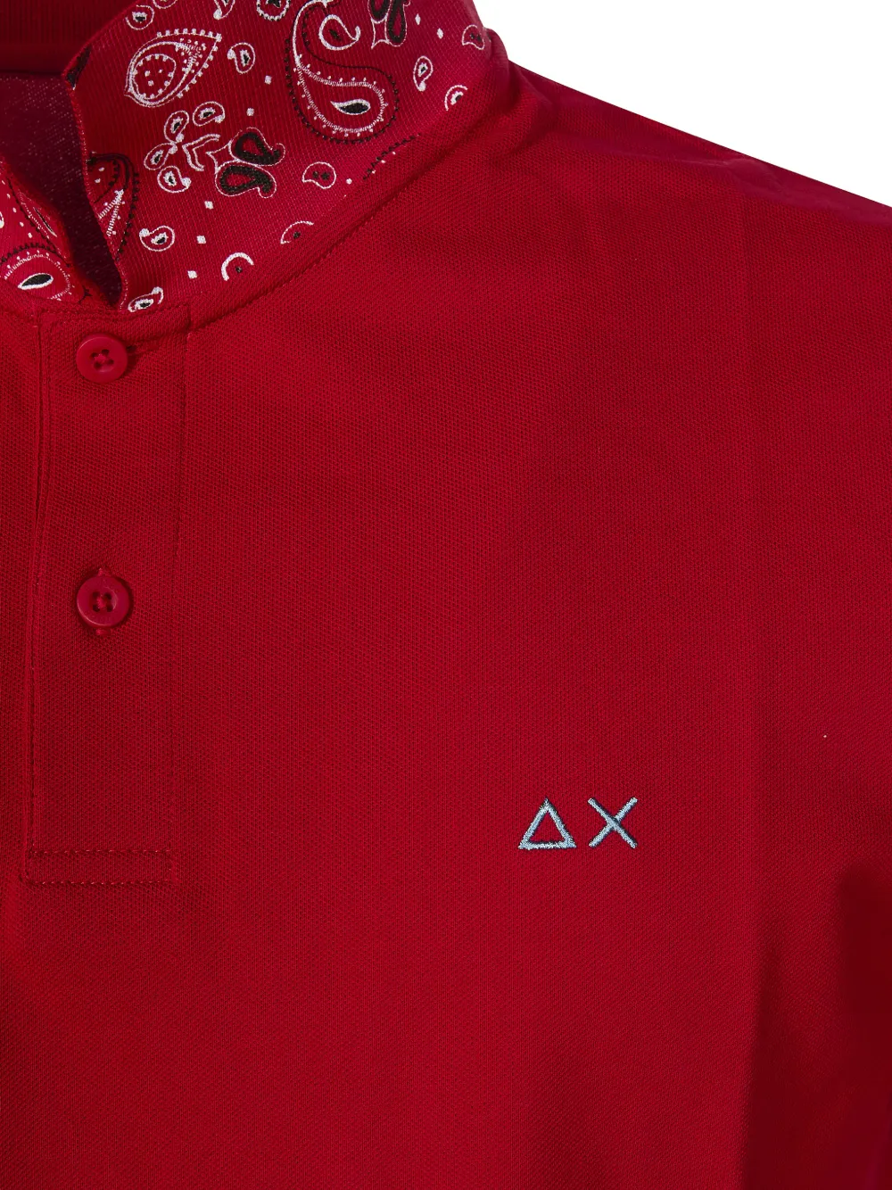 Sun68 Poloshirt met geborduurd logo Rood