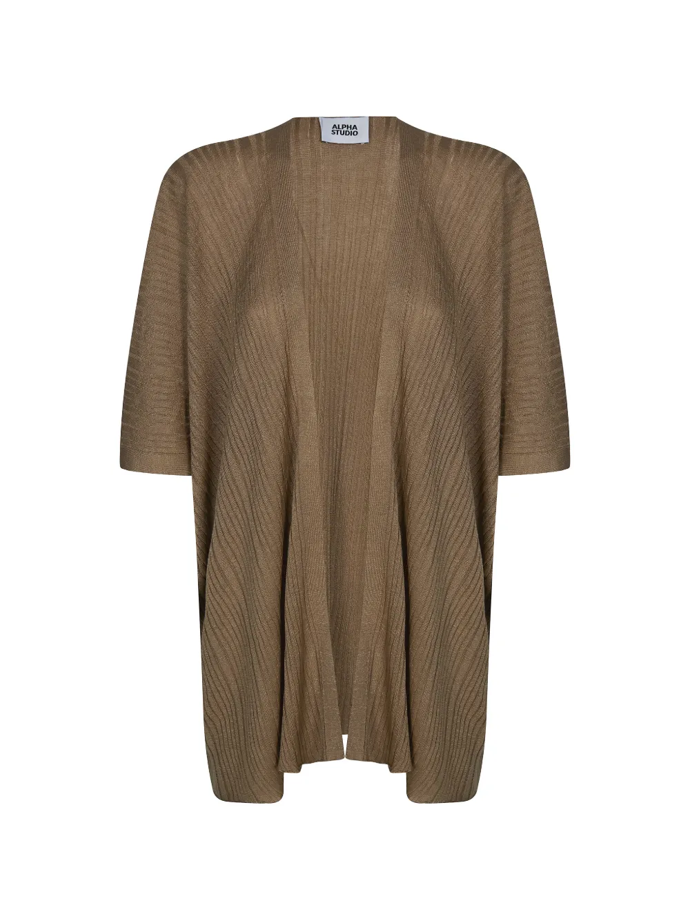 ALPHA STUDIO ribbed cardigan - Marrone