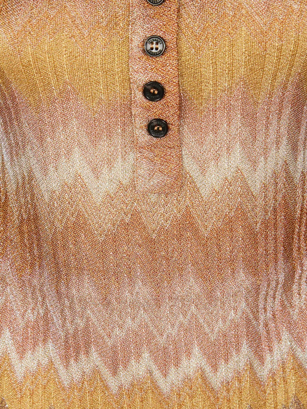  Missoni Button Patterned Tank Top - Brown 