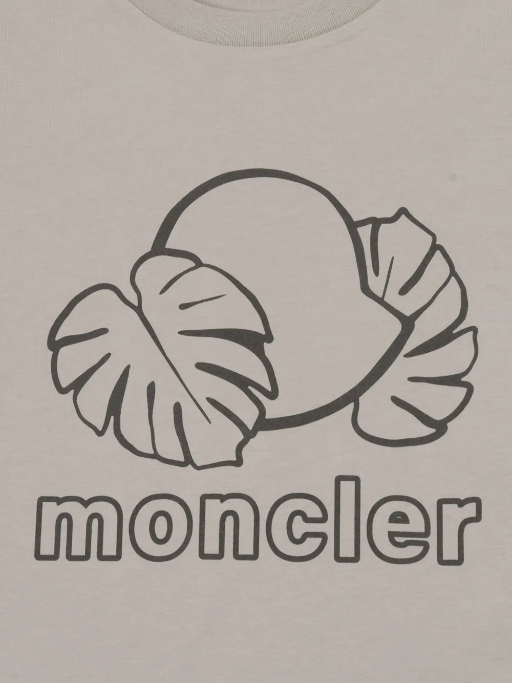 Moncler Enfant T-shirt met logo Beige