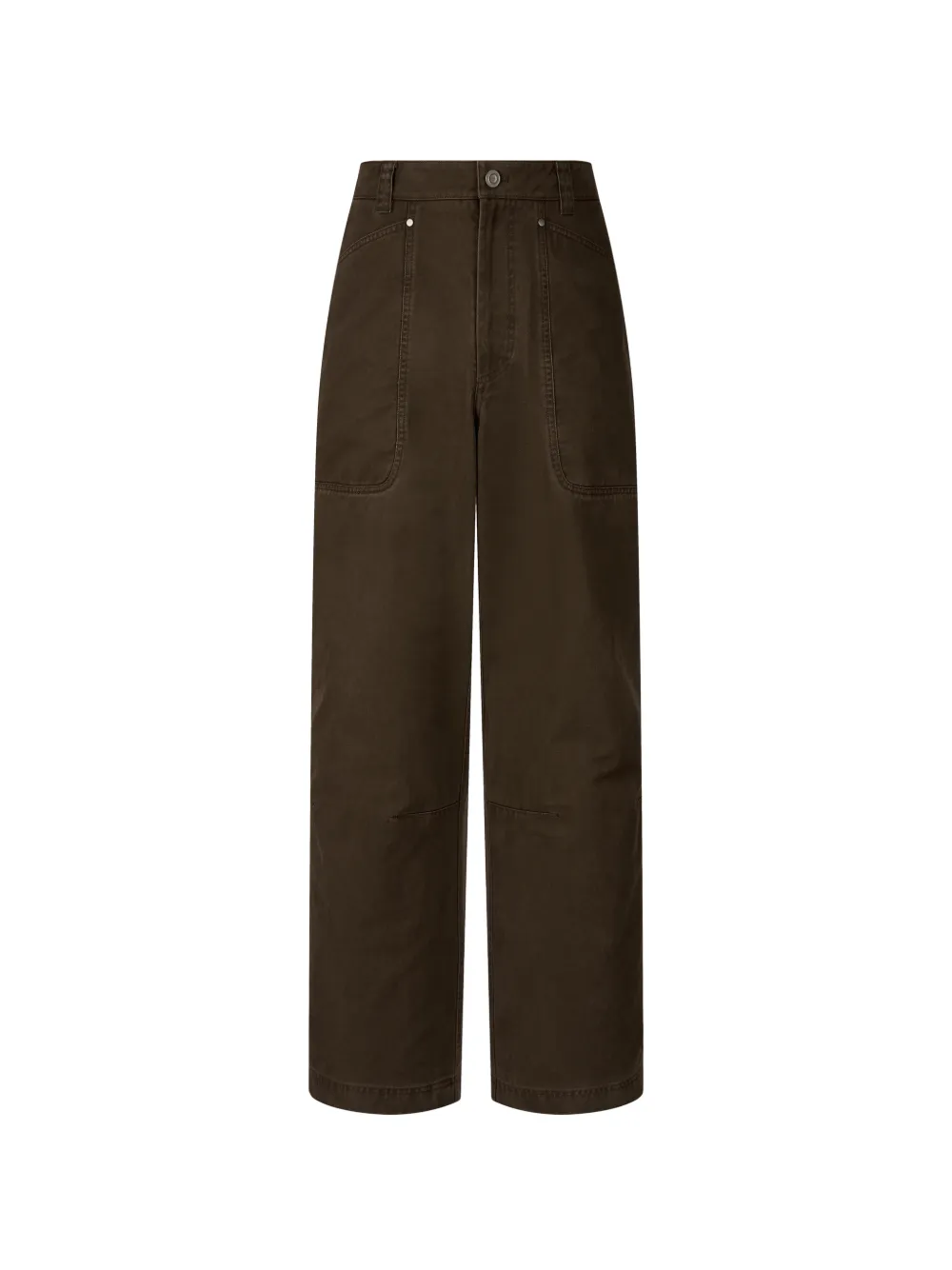 TOMBOY belt-loops trousers - Marrone