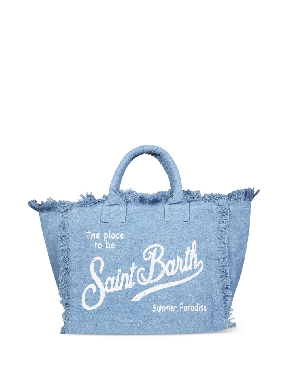 MC2 Saint Barth Vanity shopper met franje Blauw