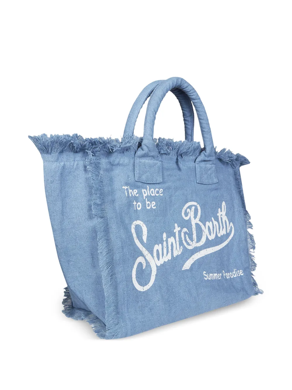 MC2 Saint Barth Vanity shopper met franje Blauw