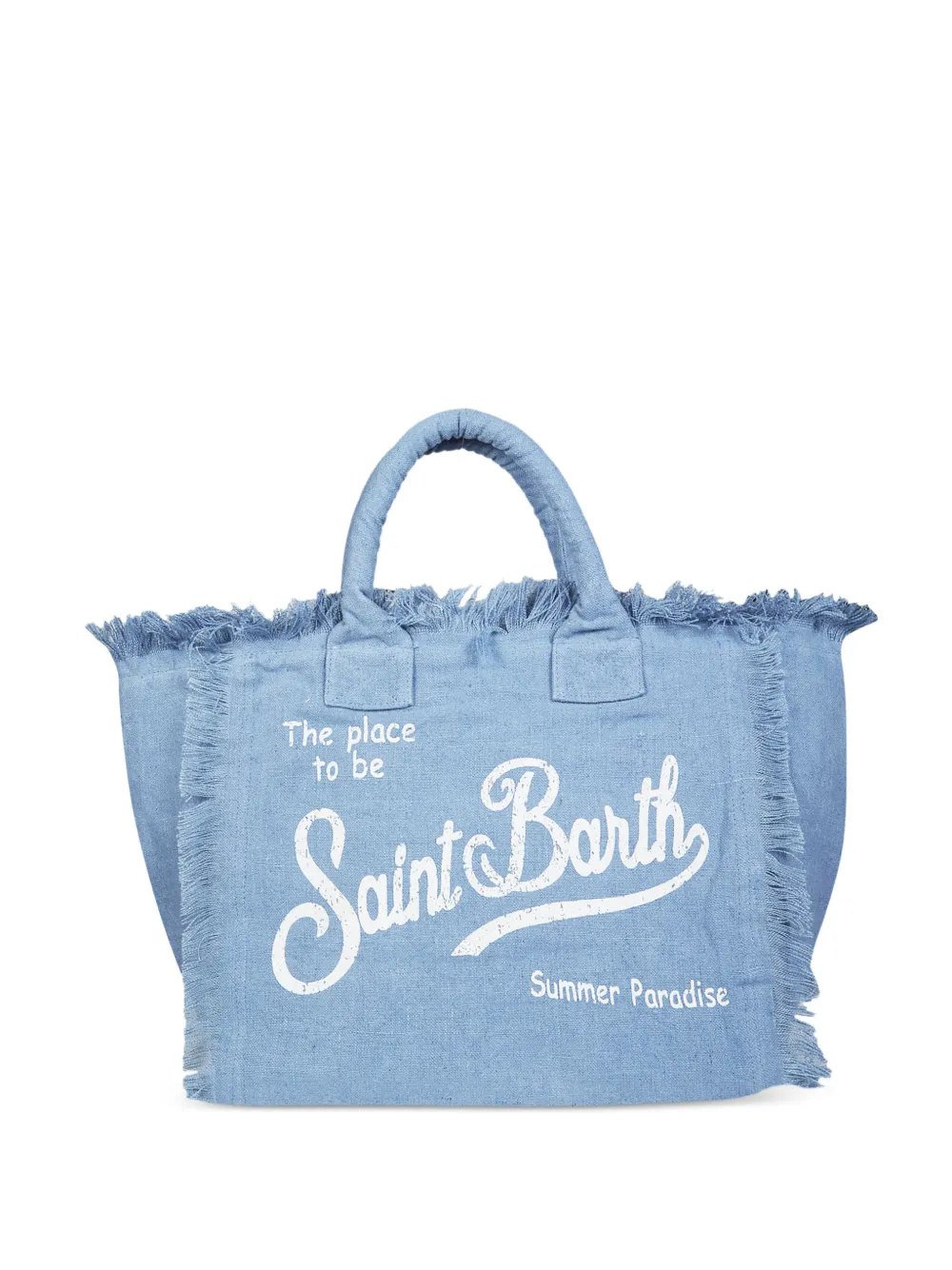 MC2 Saint Barth Vanity shopper met franje Blauw