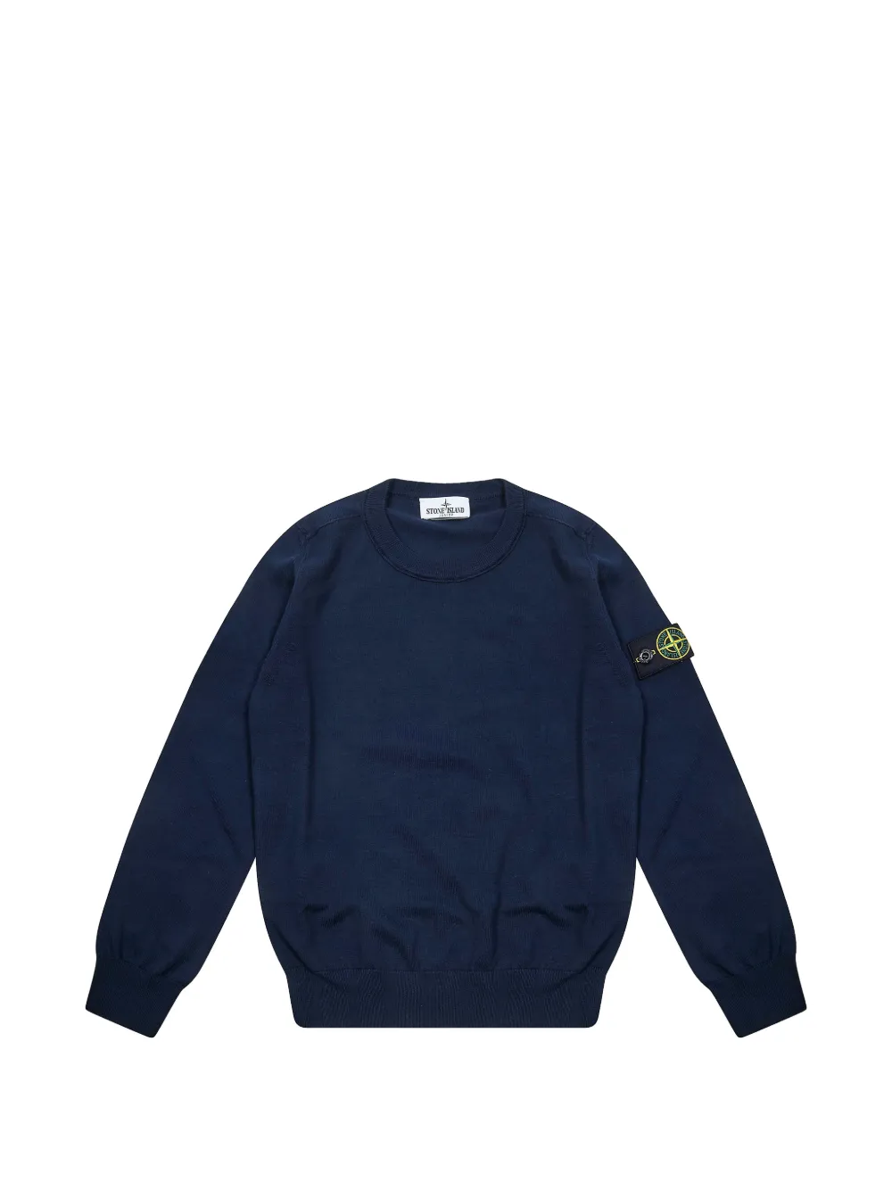 Stone Island Junior crew neck cotton sweatshirt - Blu