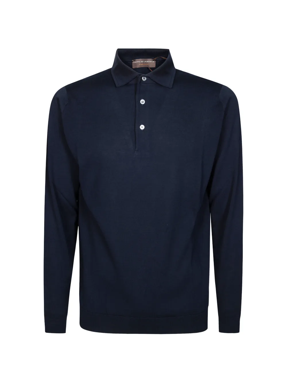 Filippo De Laurentiis long-sleeve polo shirt - Blau