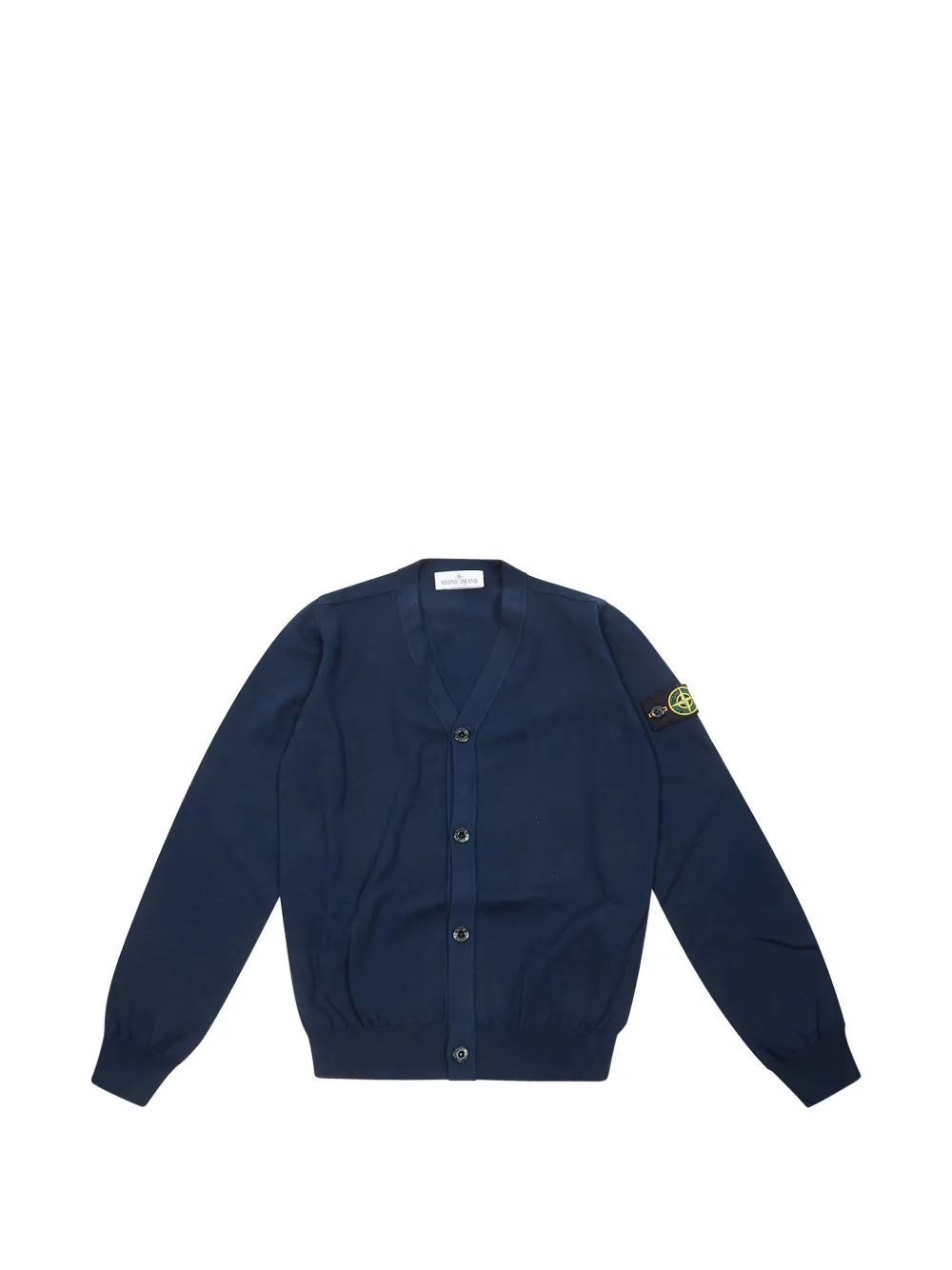 Stone Island Junior buttoned cotton cardigan - Blu