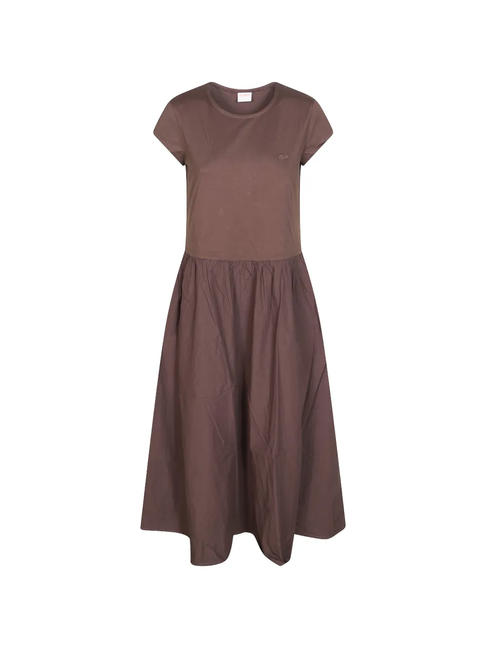 Sun68 embroidered maxi dress - Marrone