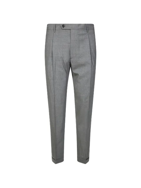 Berwich pleated turn-up trousers