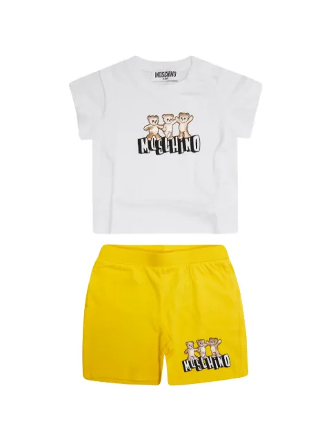 Moschino Kids set de shorts y playera con motivo Teddy Bear