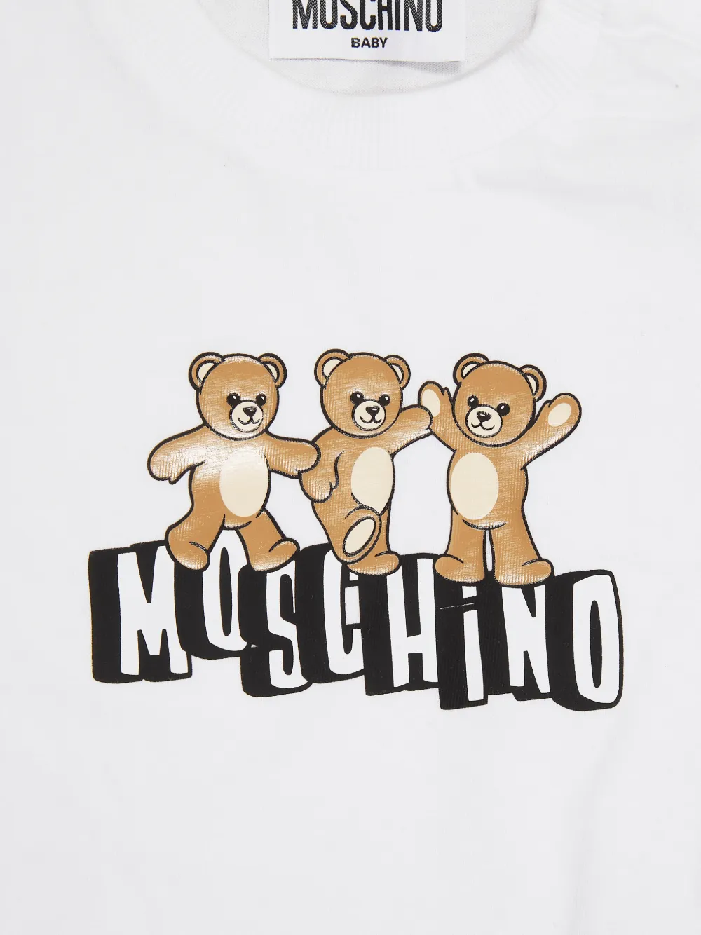 Moschino Kids T-shirt en shorts met teddybeerprint Wit