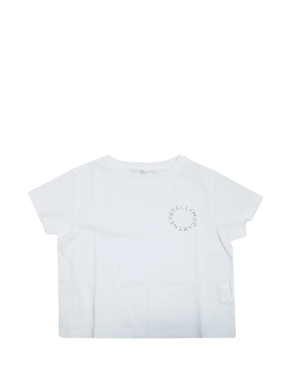 Stella McCartney Kids logo crop T-shirt - Bianco
