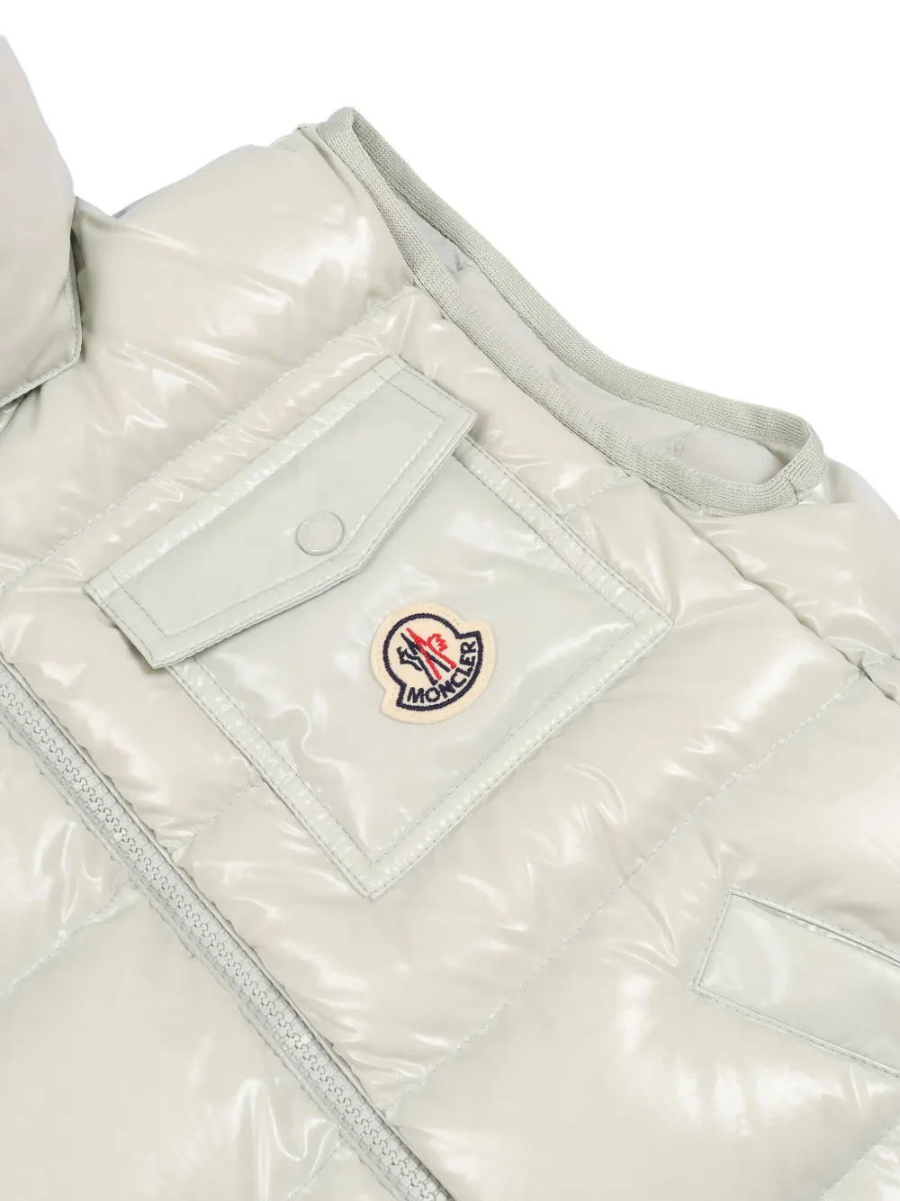 Moncler Enfant Kamile gilet met capuchon Beige