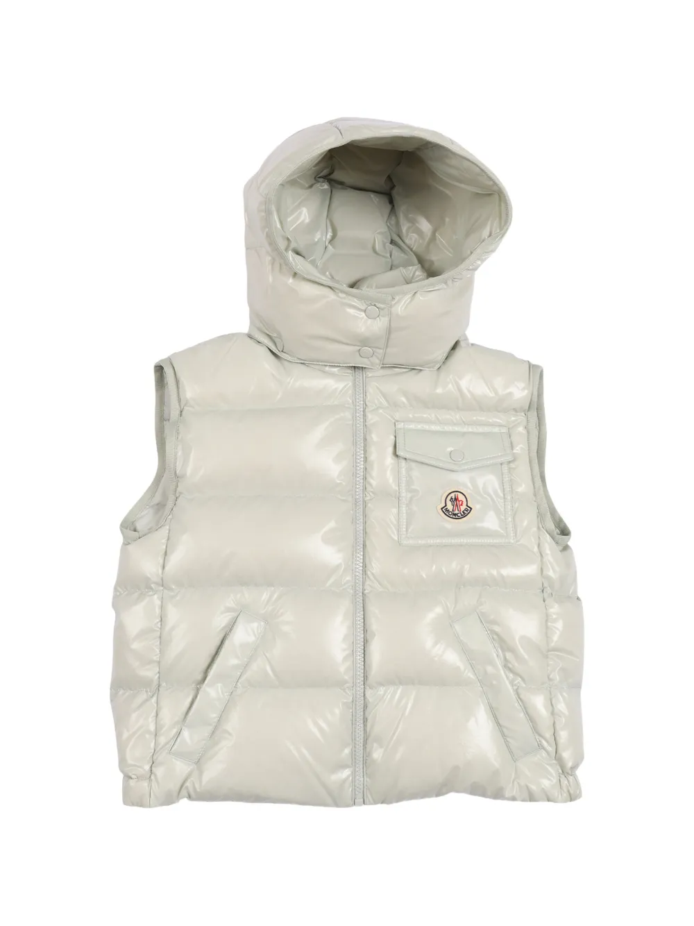 Moncler Enfant Kamile gilet met capuchon Beige