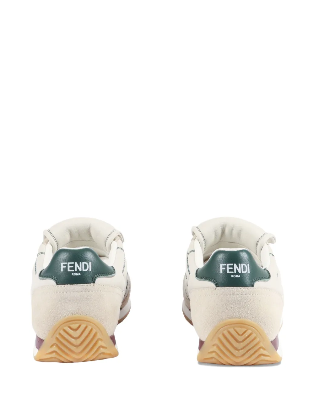 Fendi Kids logo-embroidered sneakers Beige