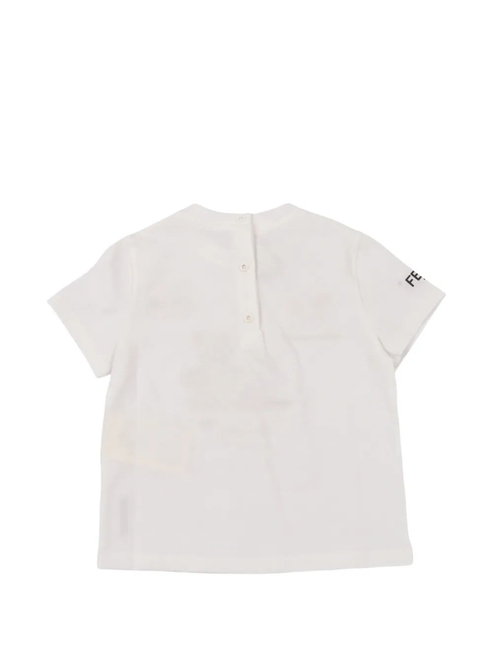 Fendi Kids T-shirt met print Wit