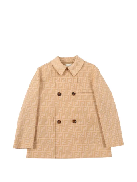 Fendi Kids abrigo con doble botonadura