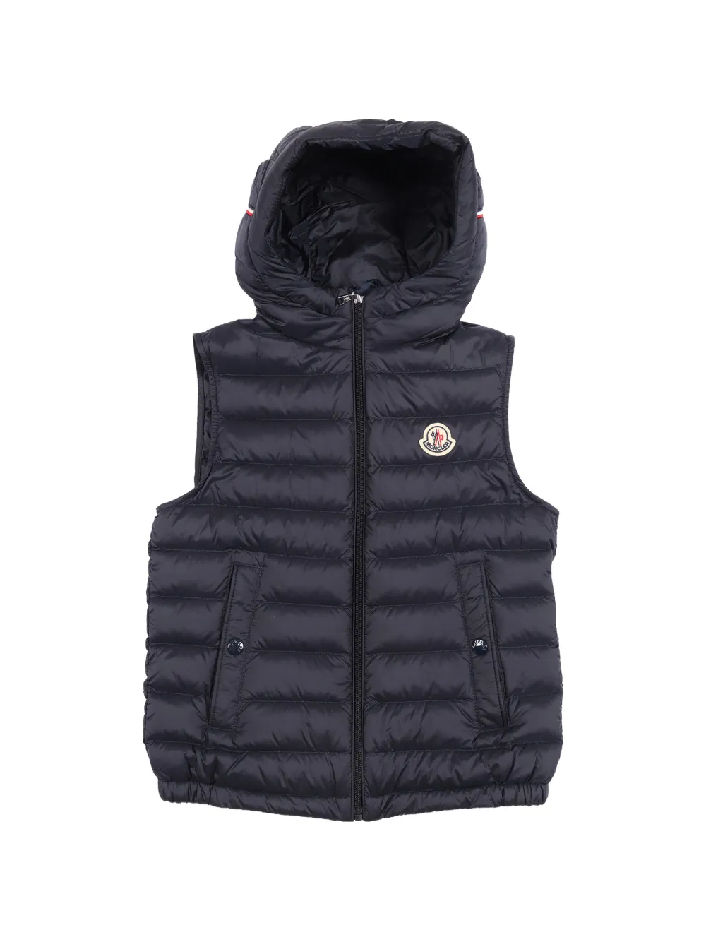Moncler Enfant Bodywarmer met capuchon Zwart