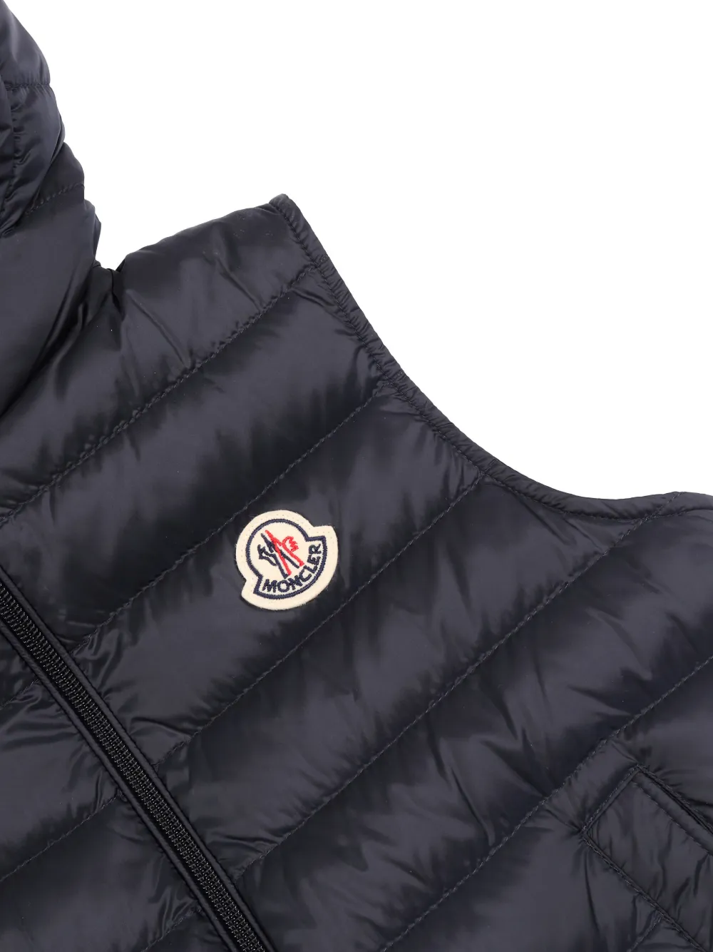Moncler Enfant Bodywarmer met capuchon Zwart