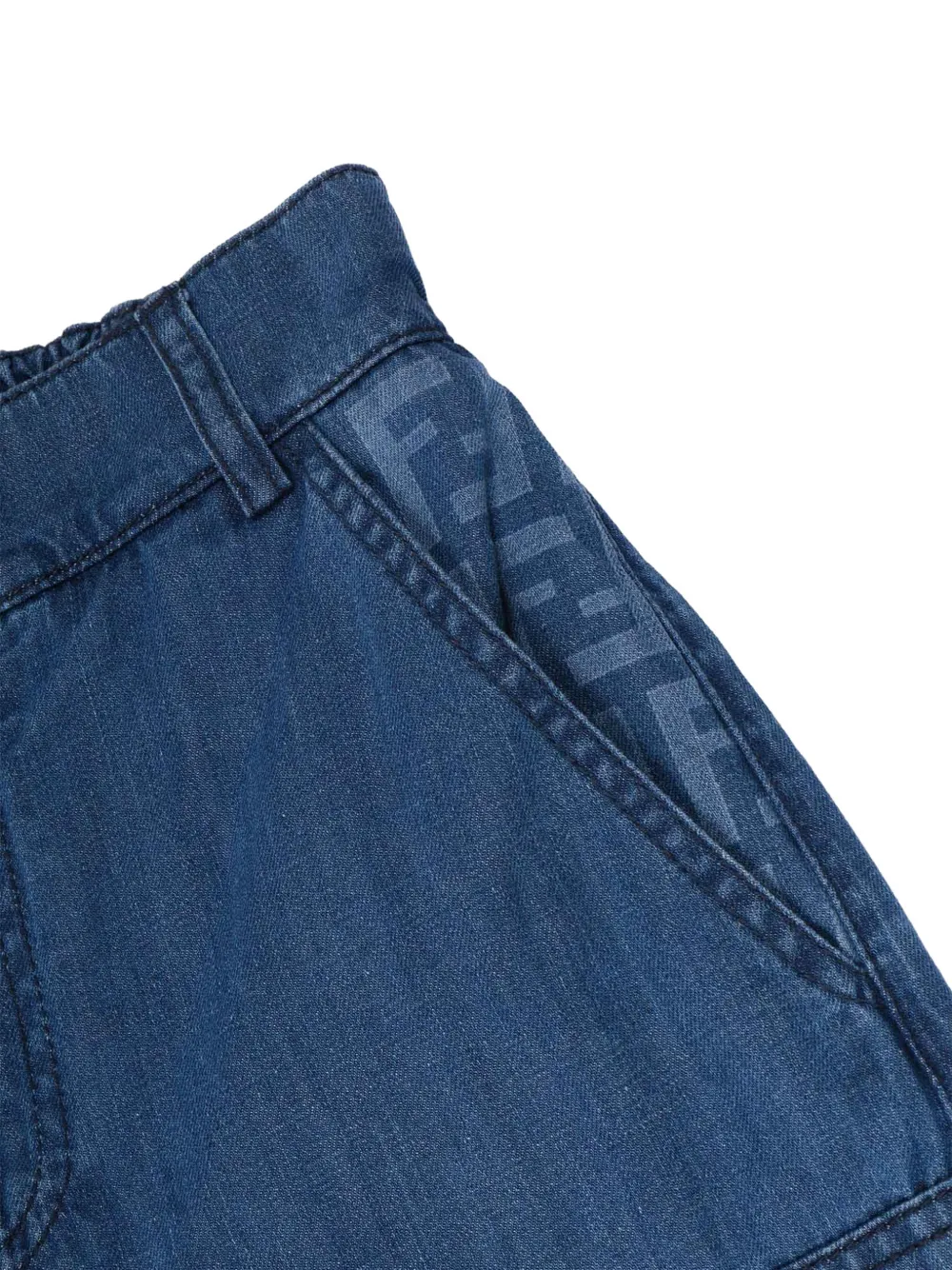 Fendi Kids Jeans met FF-logopatroon Blauw