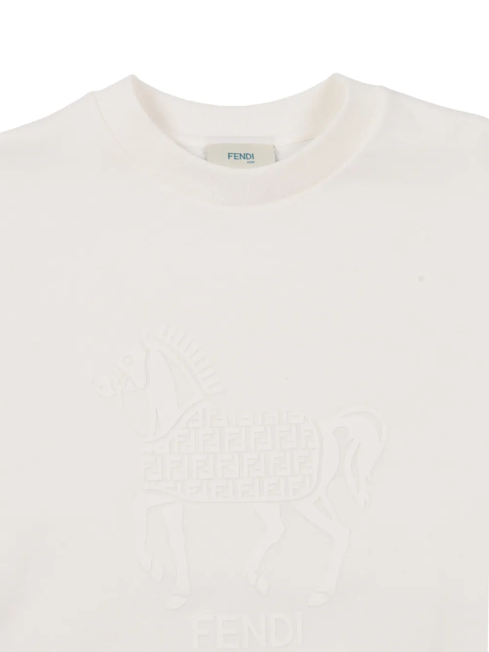 Fendi Kids Sweater met ronde hals Wit