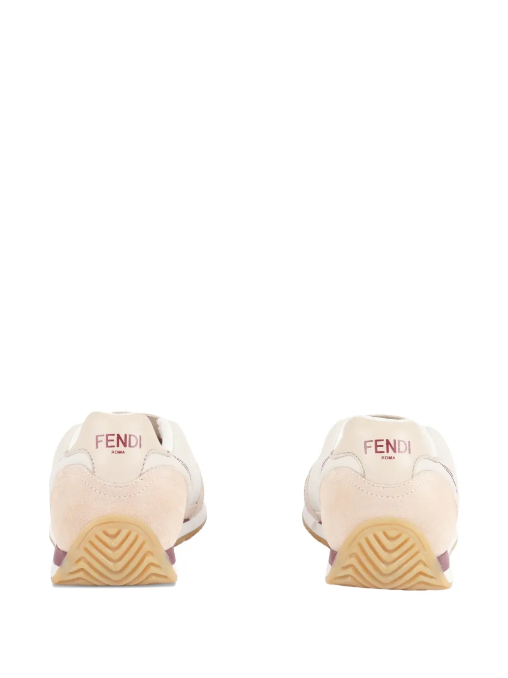 Fendi Kids embroidered-logo slip-on sneakers Beige