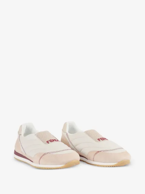 Fendi Kids embroidered-logo slip-on sneakers