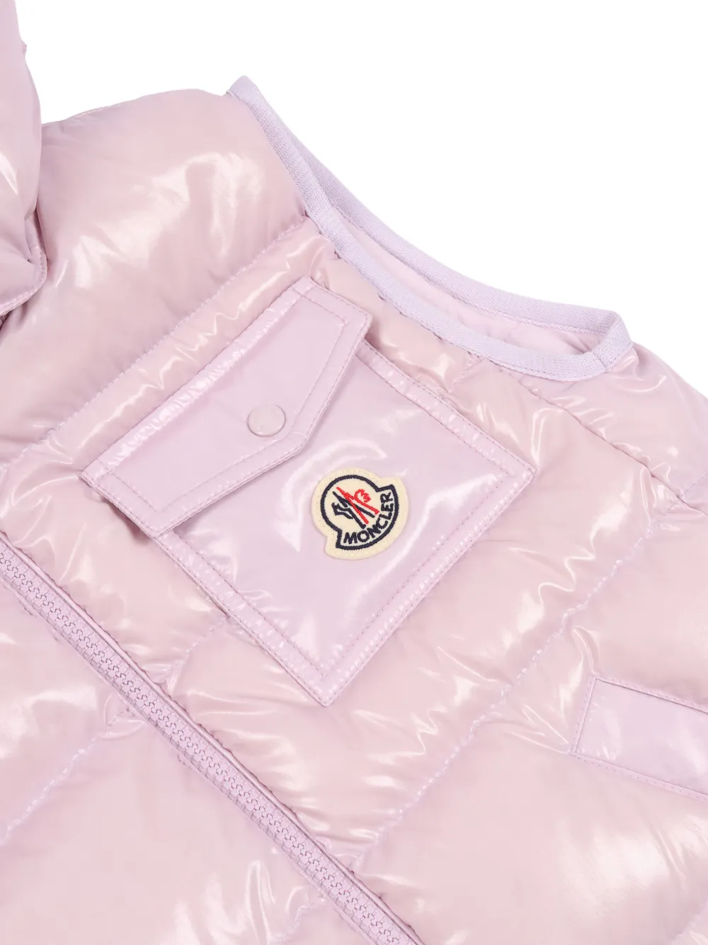 Moncler Enfant Gewatteerde bodywarmer met capuchon Roze