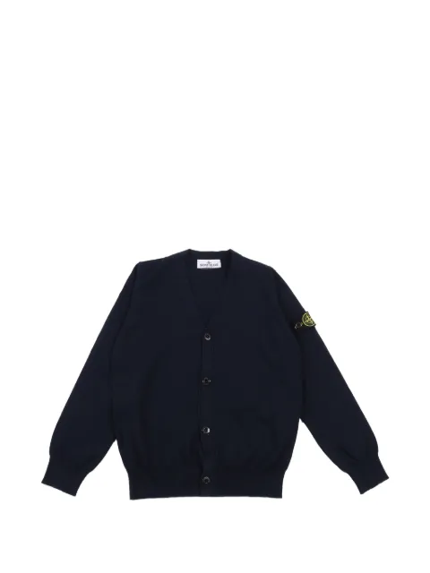 Stone Island Junior v-neck buttoned cardigan