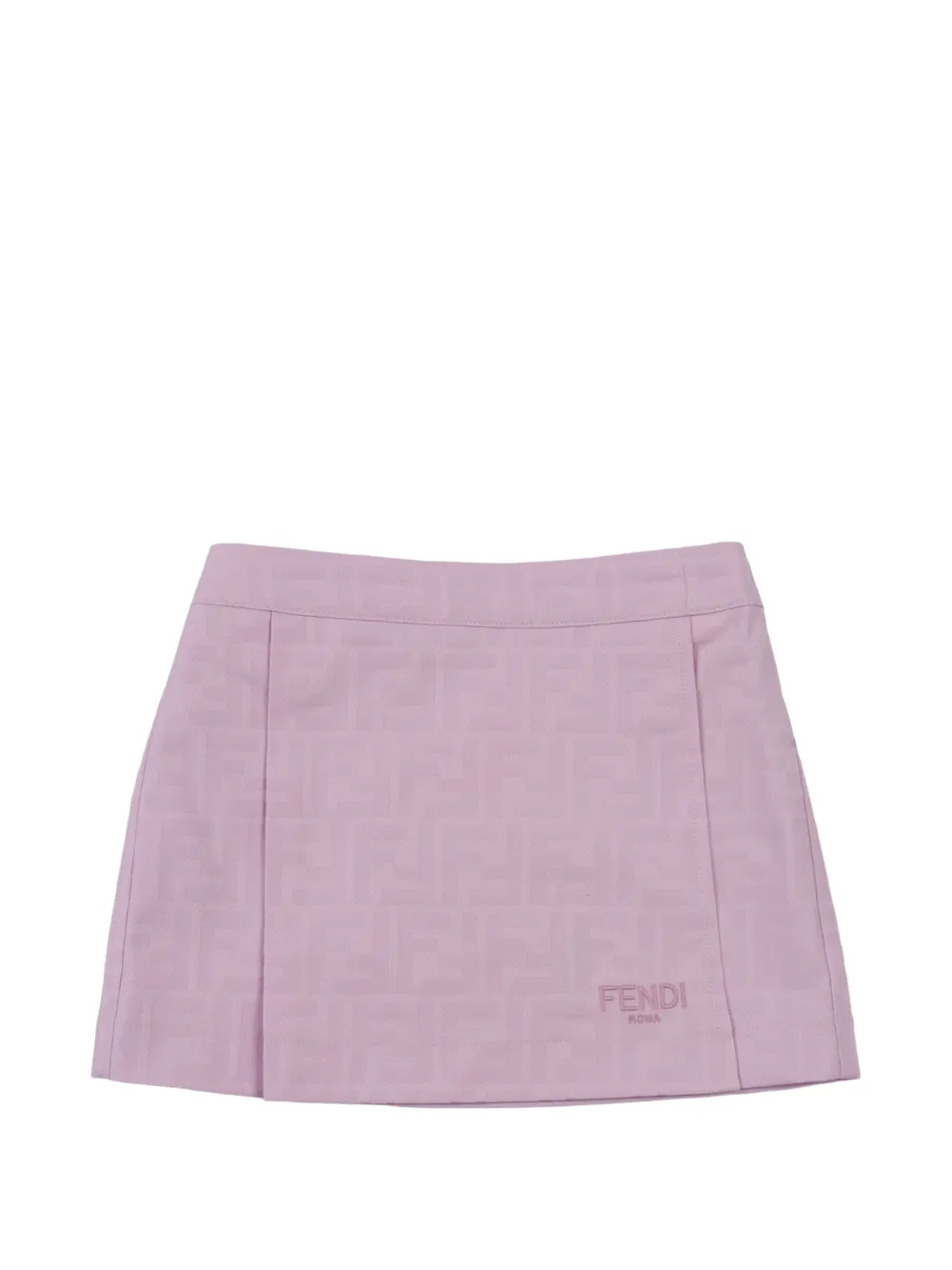 Fendi Kids embroidered skirt - Viola