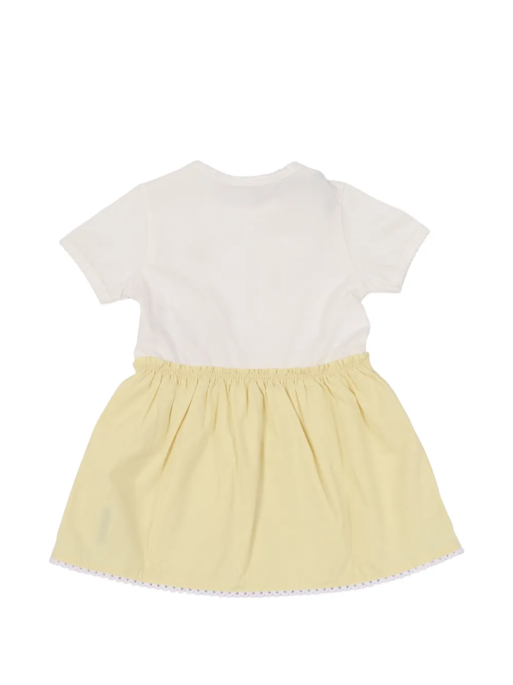 Moncler Enfant Jurk met gewelfde afwerking en logo-patch Wit