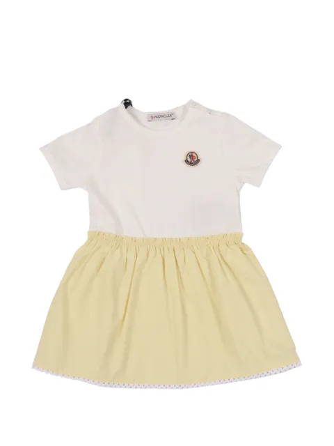 Moncler Enfant vestido con ribete festoneado