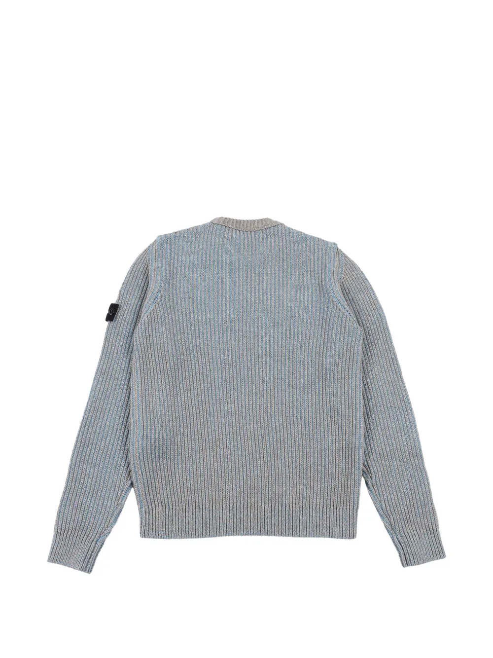 Stone Island Junior Geribbelde trui met ronde hals Blauw