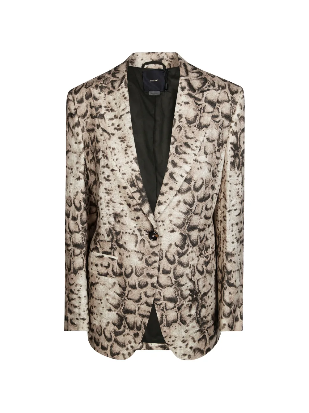 PINKO Follina snake-print blazer - Toni neutri