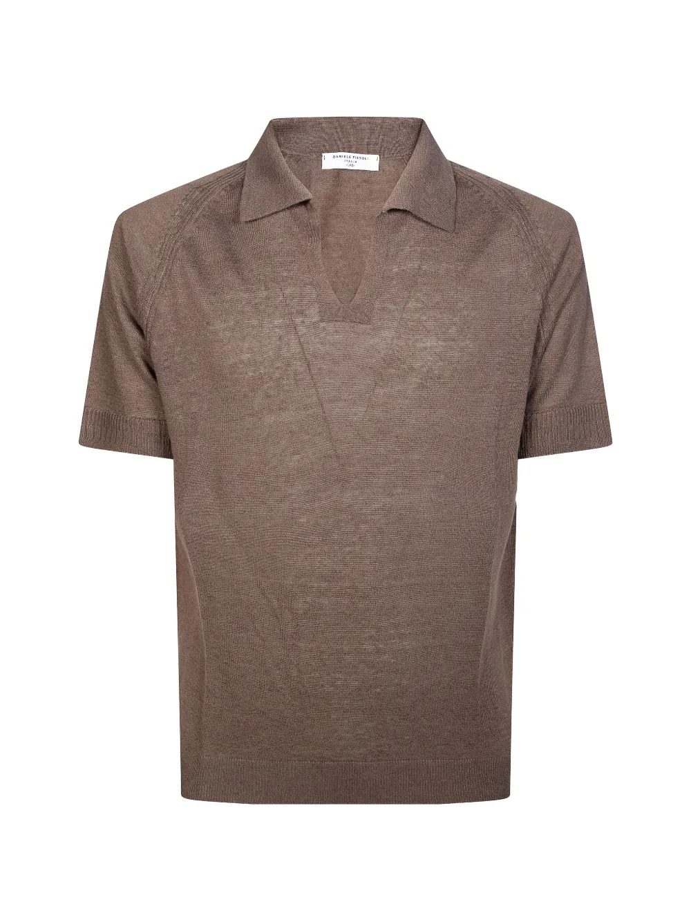 Daniele Fiesoli open-collar polo shirt - Marrone