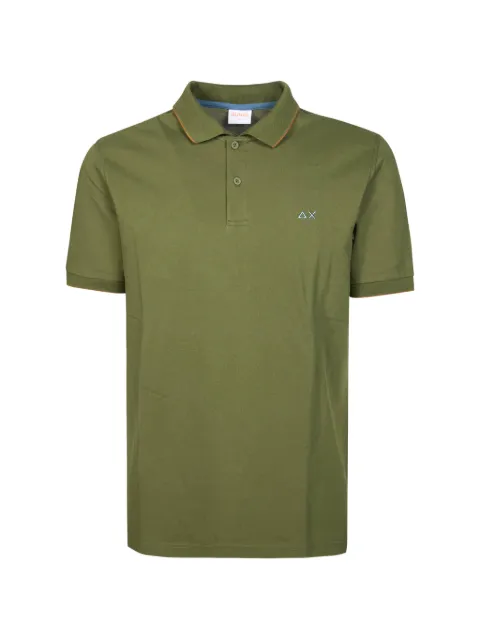 Sun68 contrast-trim polo shirt