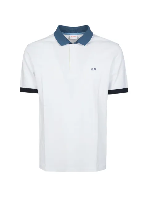 Sun68 contrast-collar polo shirt