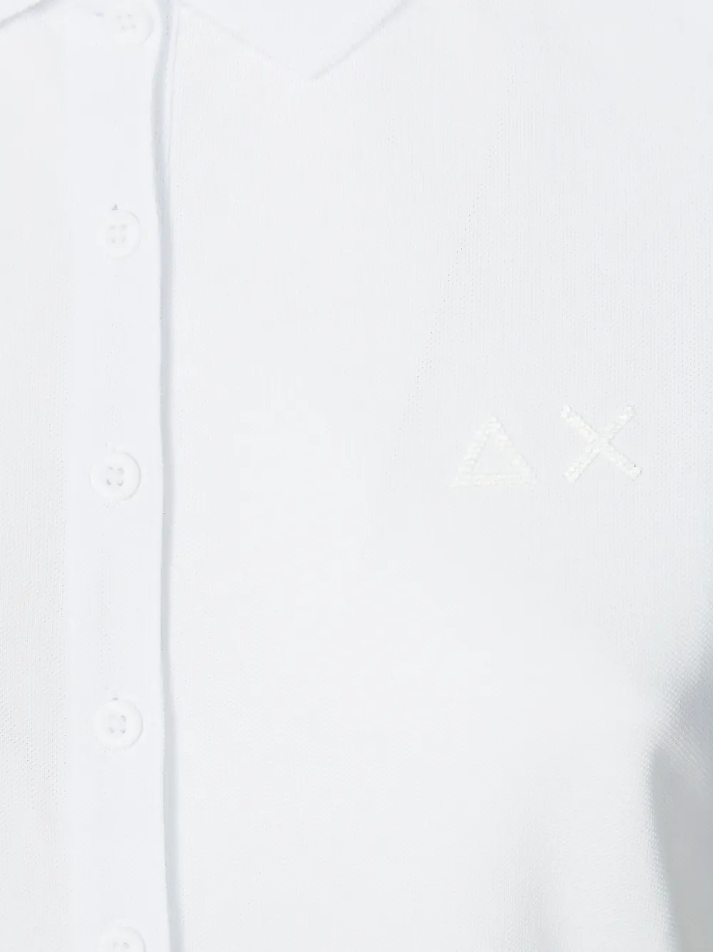  Sun68 Buttoned Polo Top - White 