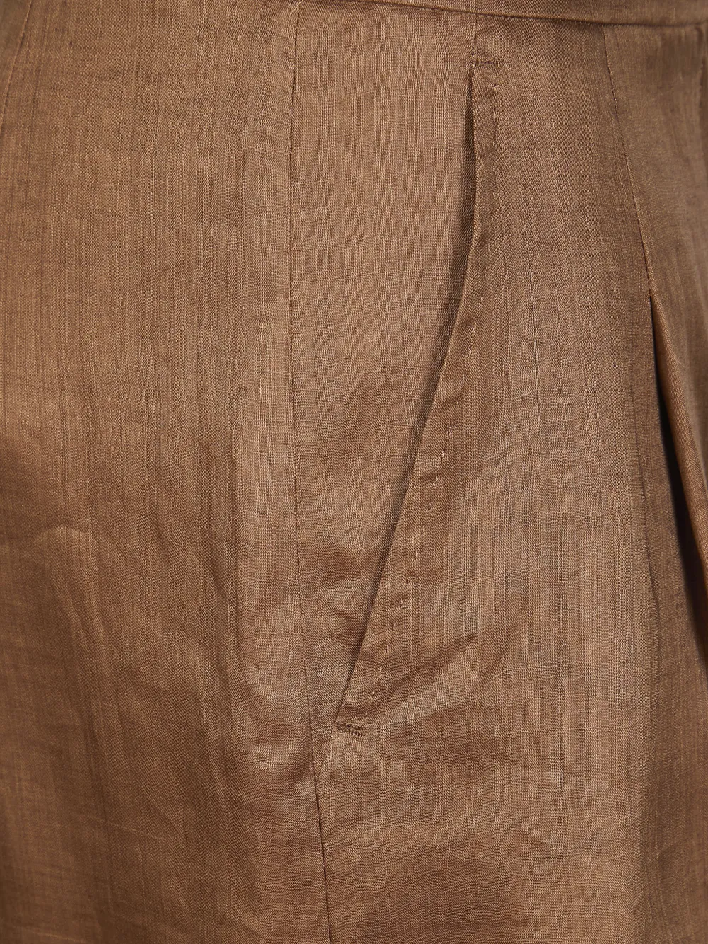 Max Mara Broek met geplooid detail Bruin