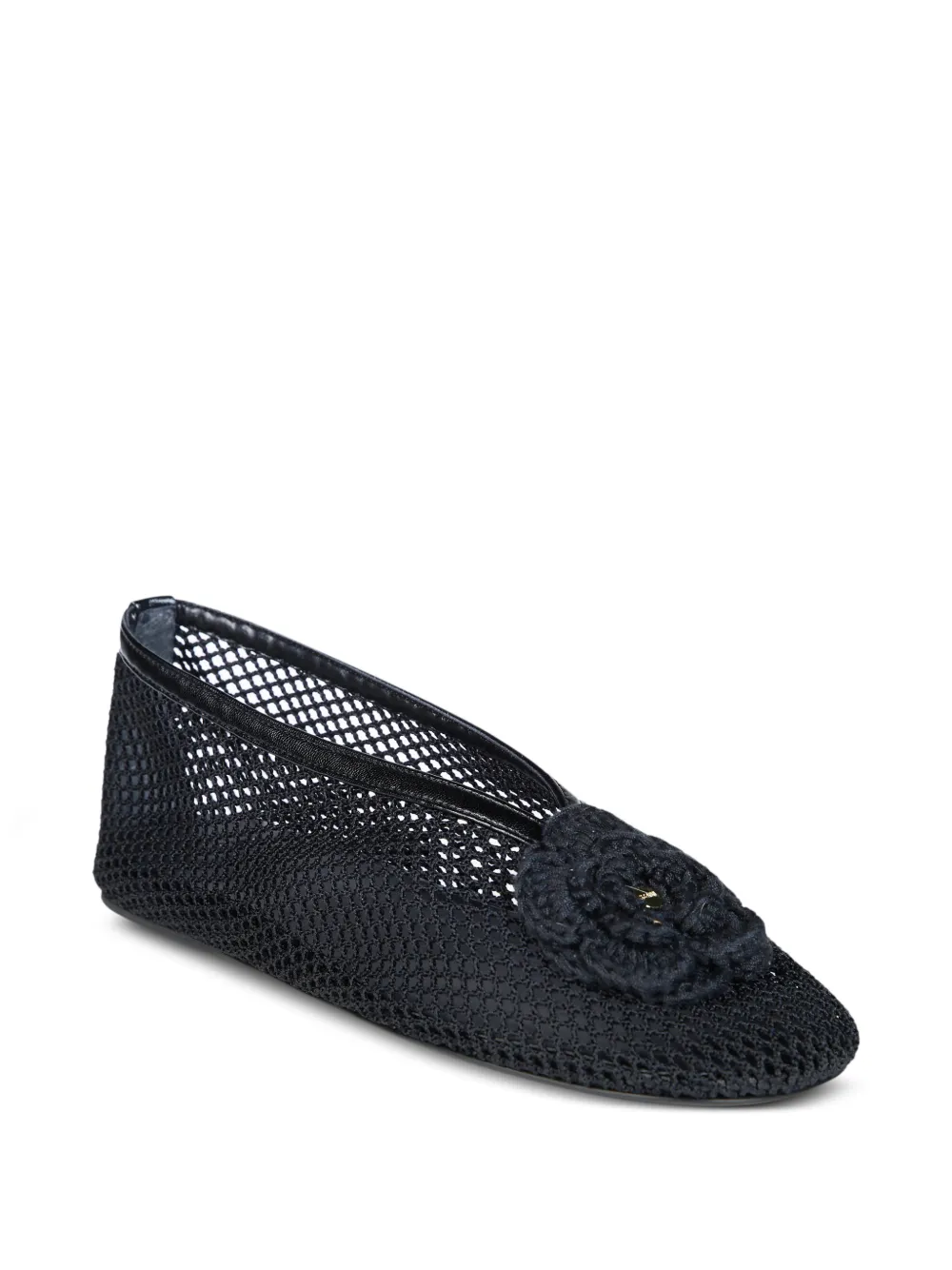 GANNI Jenny ballerina's met mesh Zwart